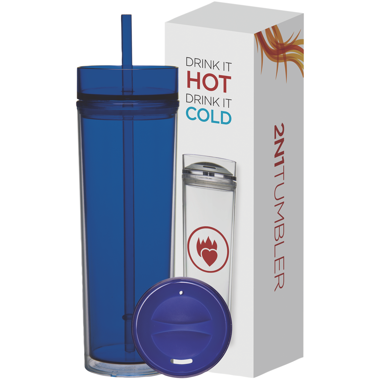 16 Oz Tube Tumbler Hot & Cold Gift Set 2