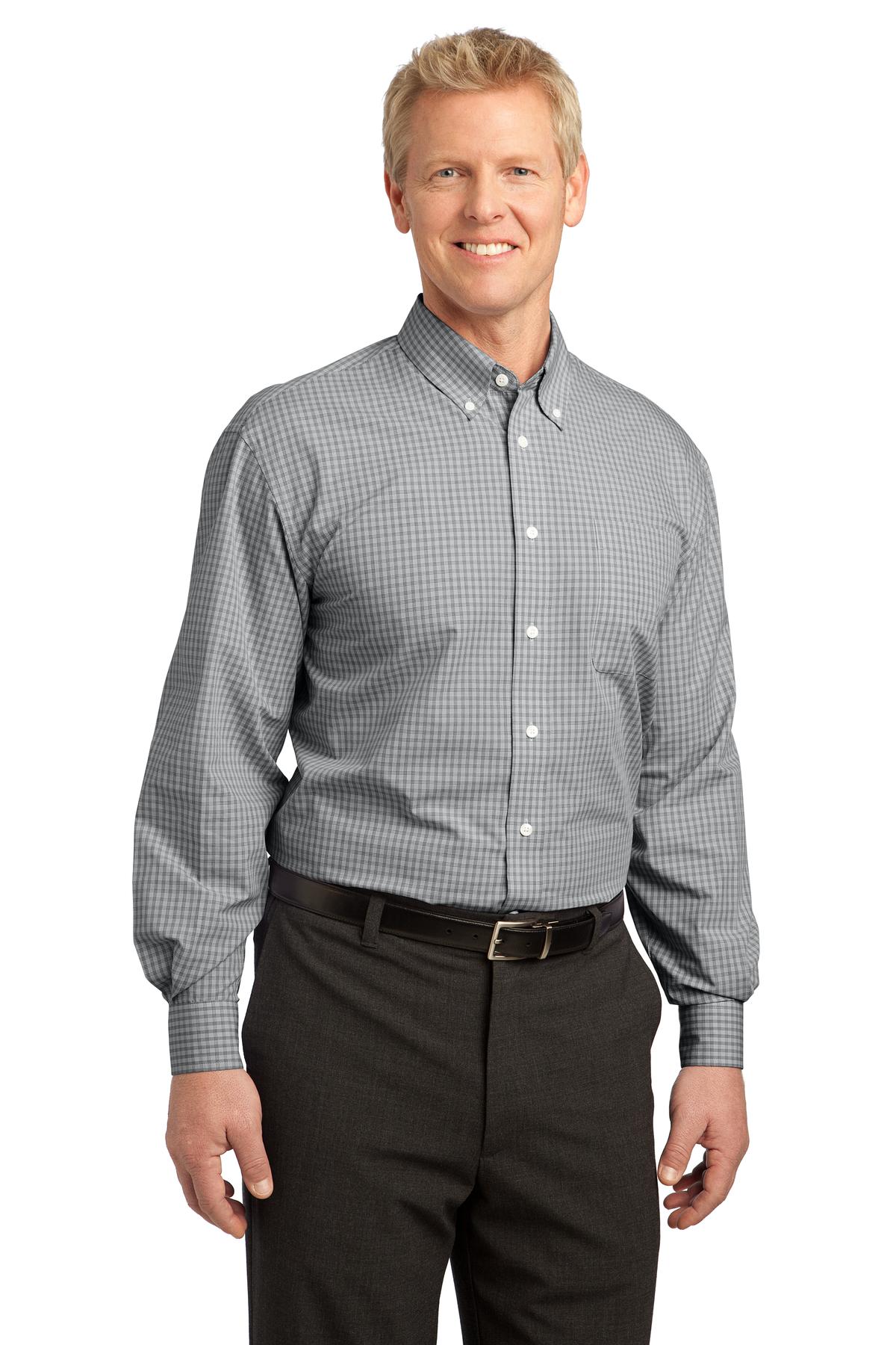 Plaid Pattern Easy Care Shirt
