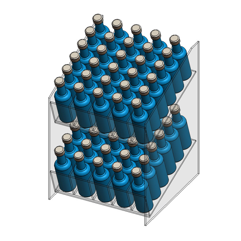 2 Tier Acrylic Beverage Display 5 Rows