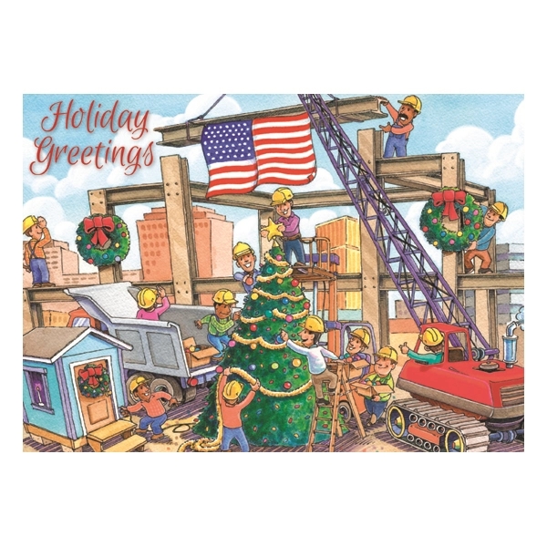 Christmas Crane Humorous Holiday Greeting Card 2