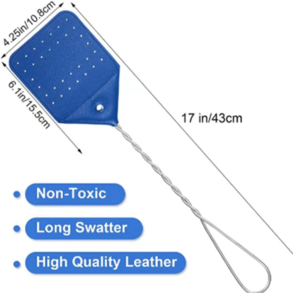 Leather Fly Swatter With Wire Handle 3