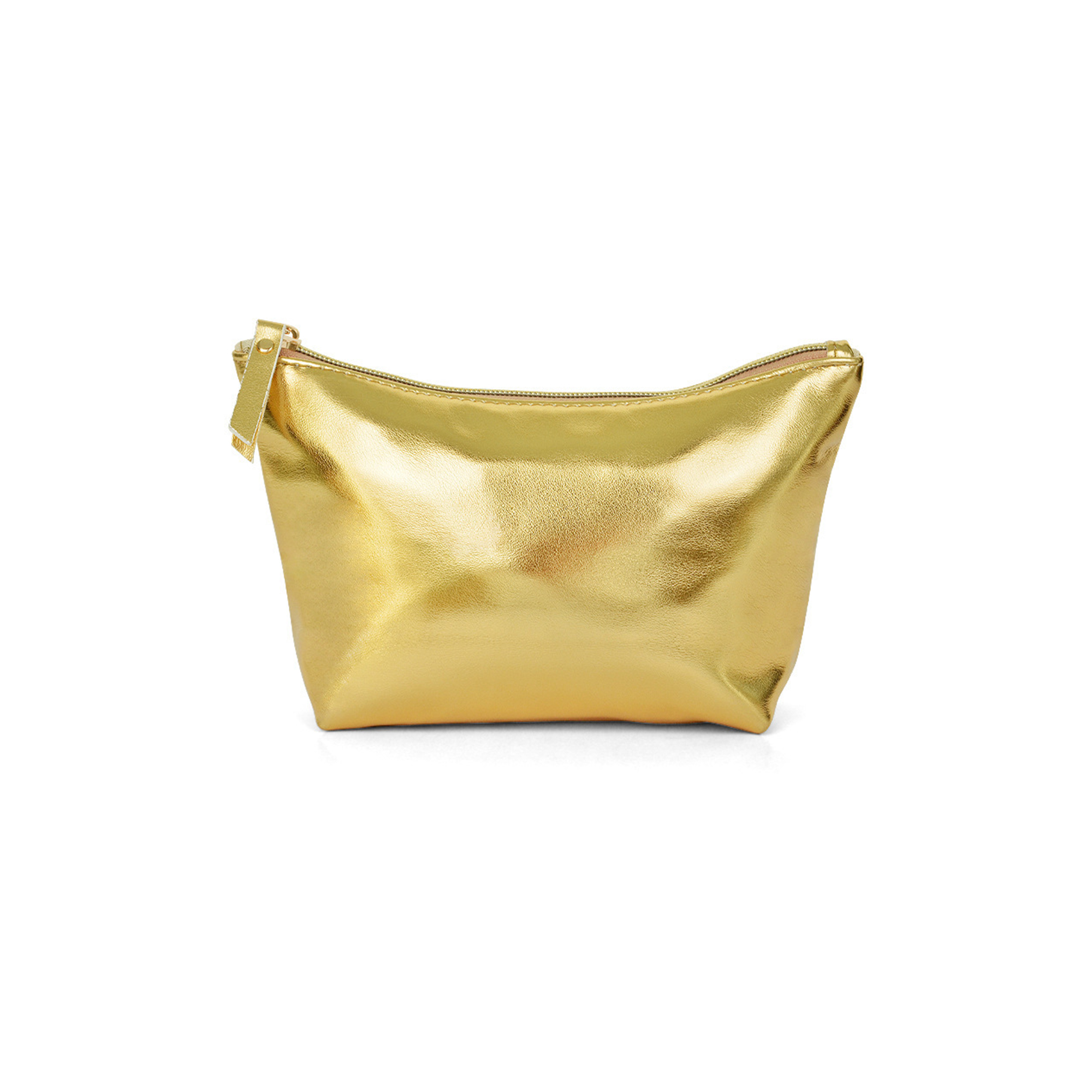 Silver Polyurethane Cosmetic Bag 7.1 x 2.4 x 5.6" 2