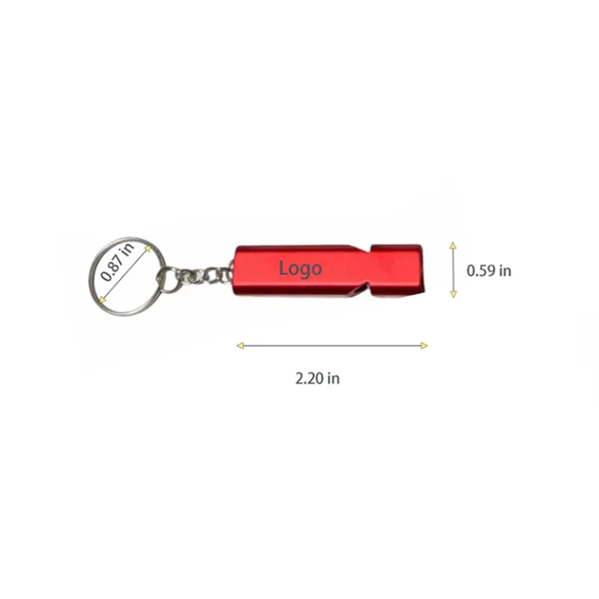 Aluminum Whistle With Key Chain 2