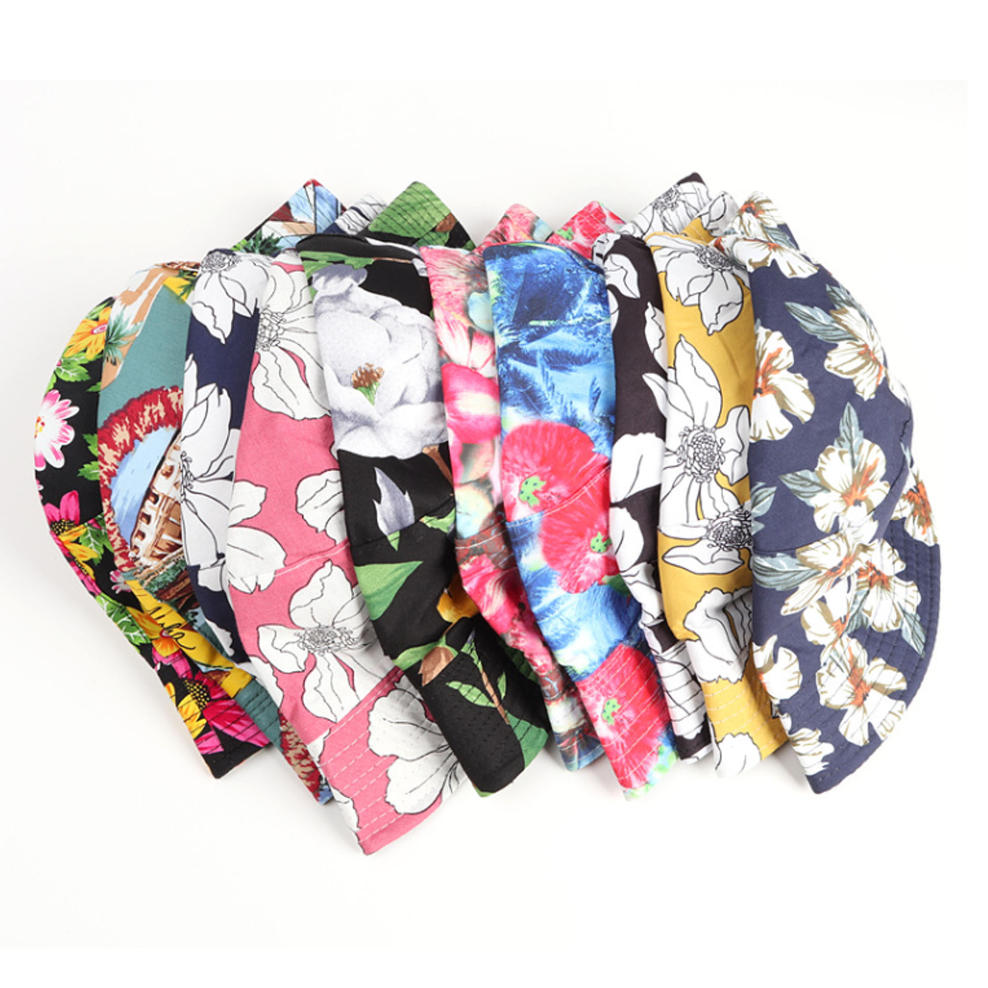 Ethnic Flower Pattern Double-Sided Colorful Bucket Hat 3