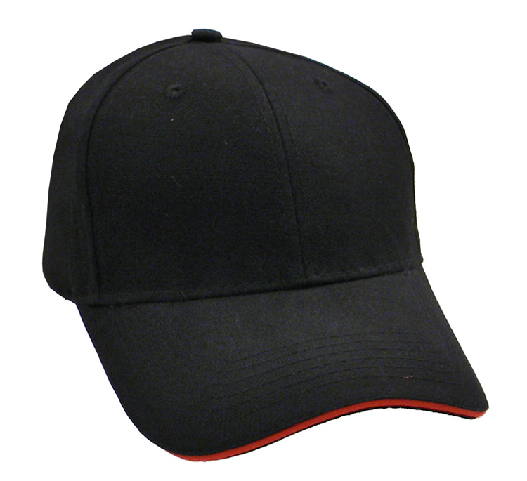 Brushed Cotton Twill Cap w/Sandwich Bill 25
