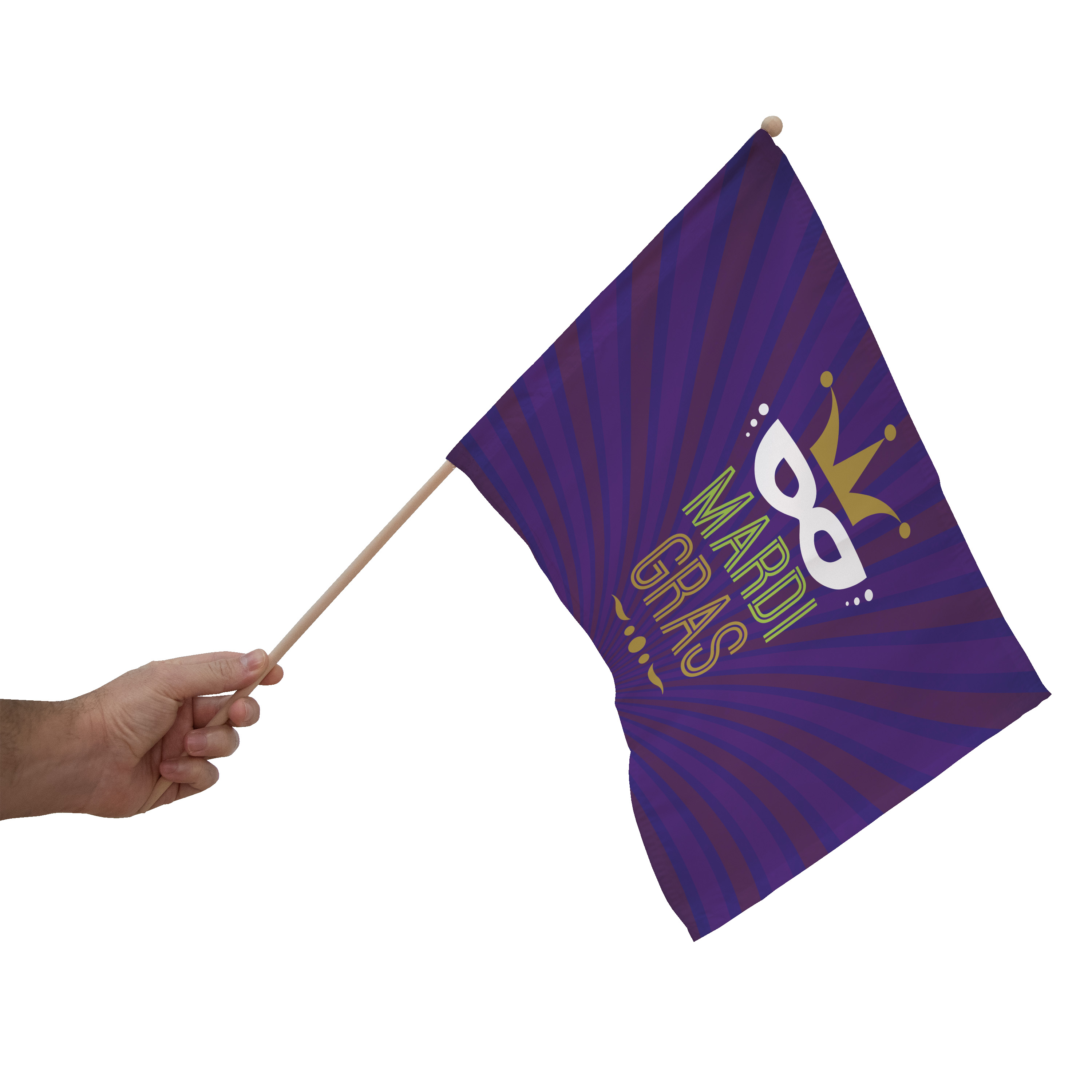 12" x 18" Stick Flag Kit with Ball Tip (Set of Six) 3
