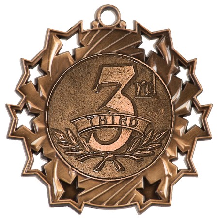 3rd Place Ten Star Medal, 2-1/4" 2