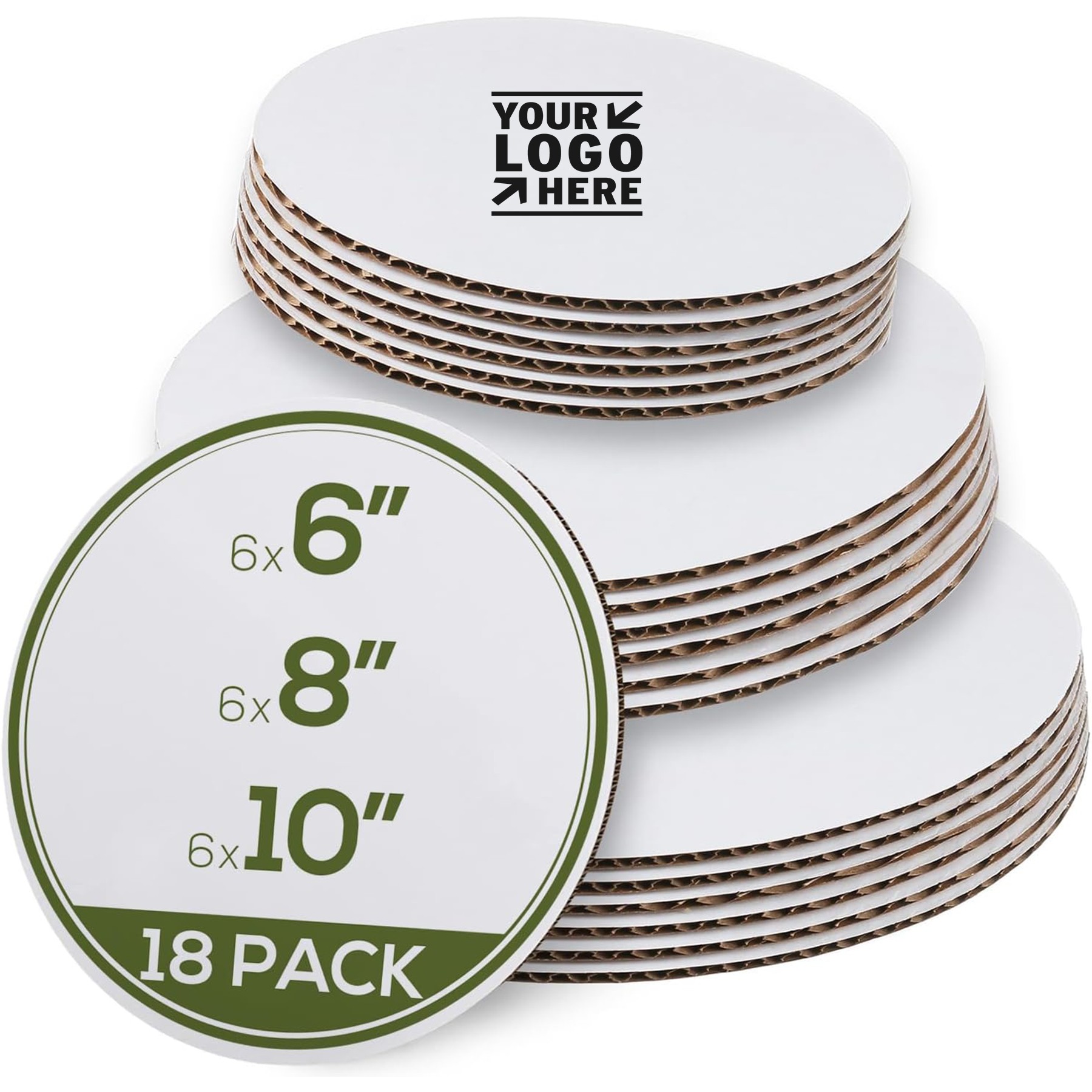 18 Pieces Sets 6, 8 and 10 Inches Cake Board Rounds 3