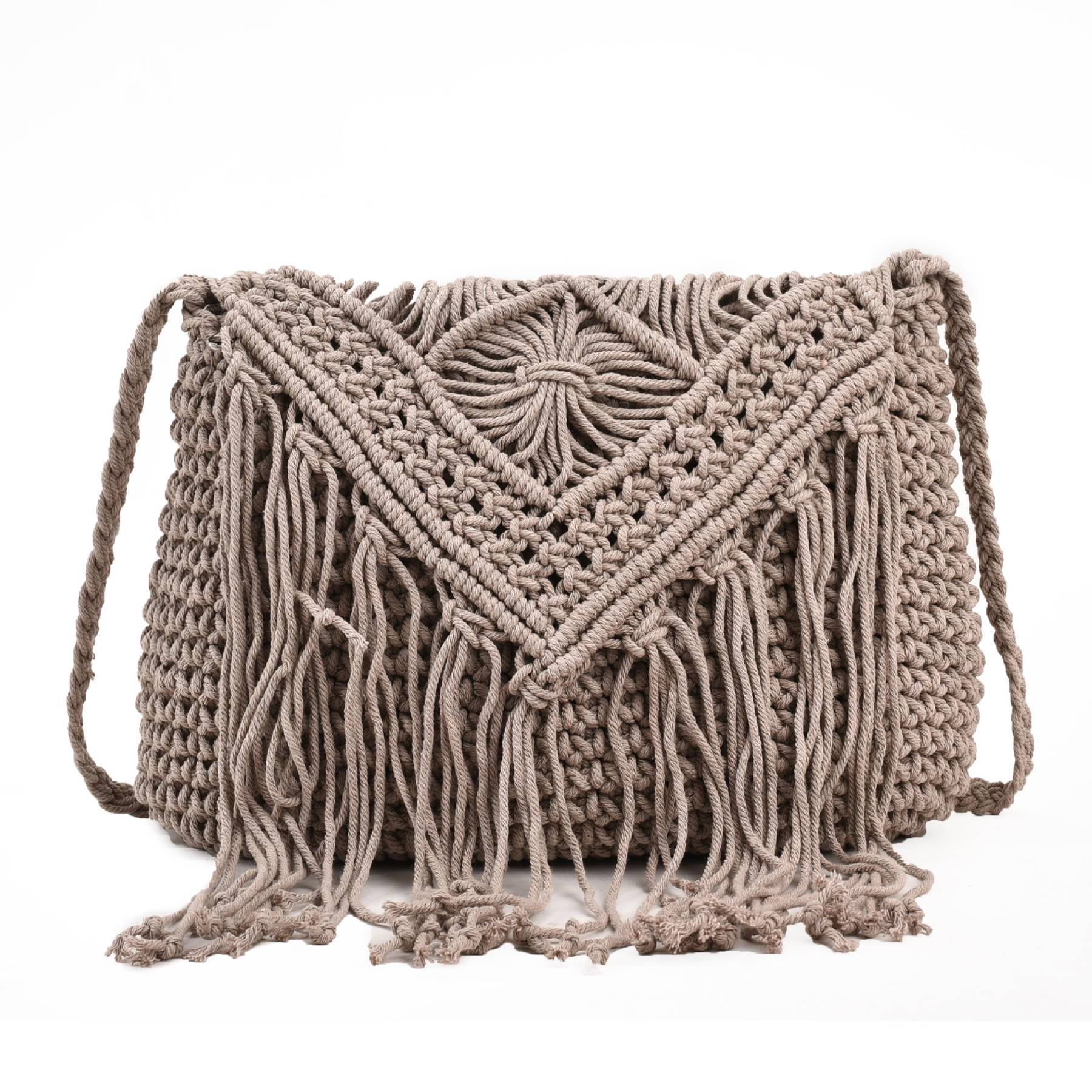 Jute Straw cotton tassel shoulder cross-body bag 16