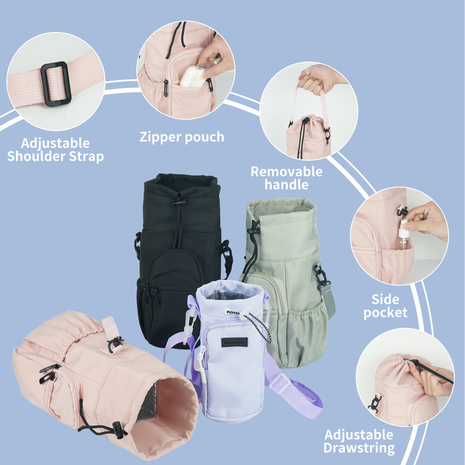 Water Bottle Holder with Strap 5