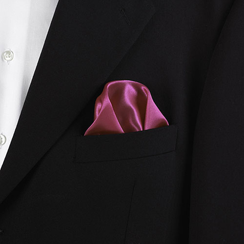 Fuchsia Polyester Pocket Square 1