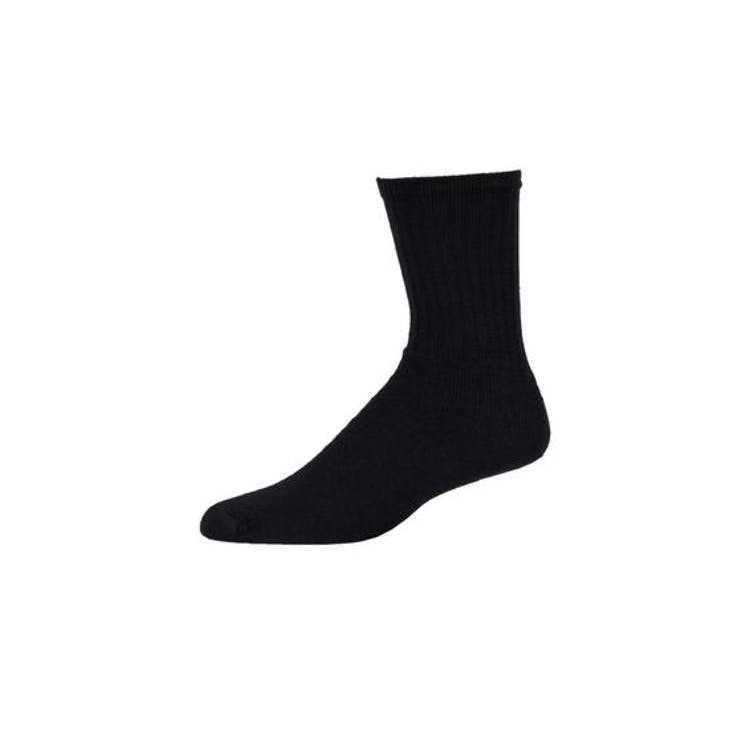 Cotton Crew Sport Socks - Black 10-13 1