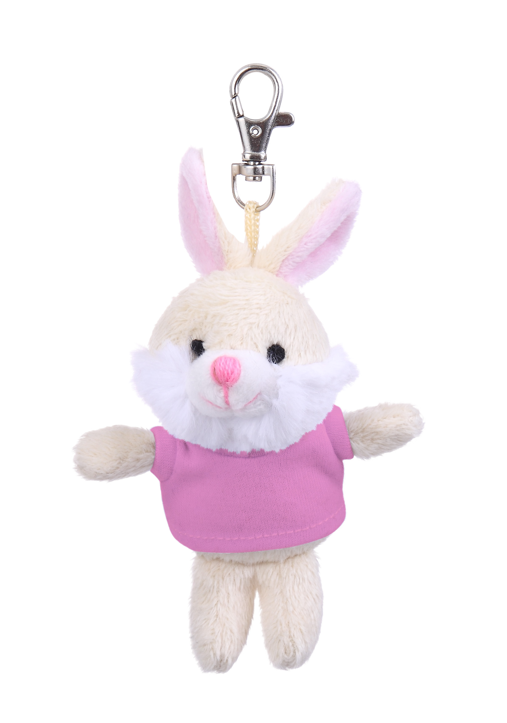 Soft Plush Bunny Keychain with Tee 8
