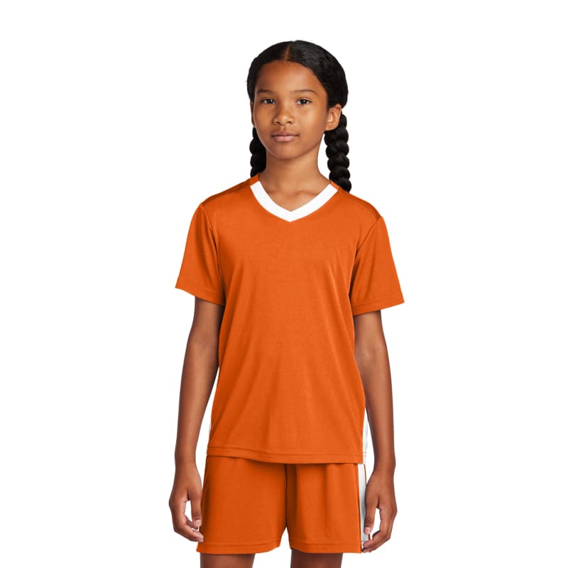 Sport-Tek Youth Competitor United V-Neck 50