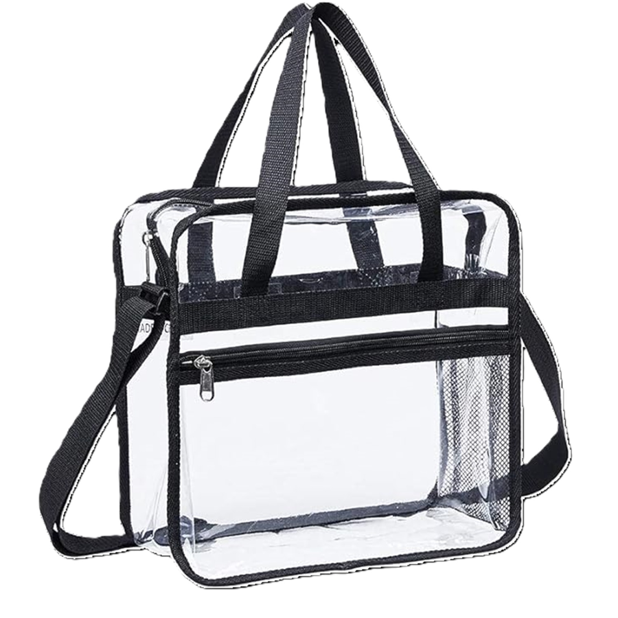 ClearPass Clear Shoulder Bag w/ Front Zipper Pocket