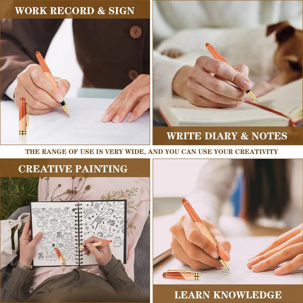 Wooden Ballpoint Pen Gift Set 4
