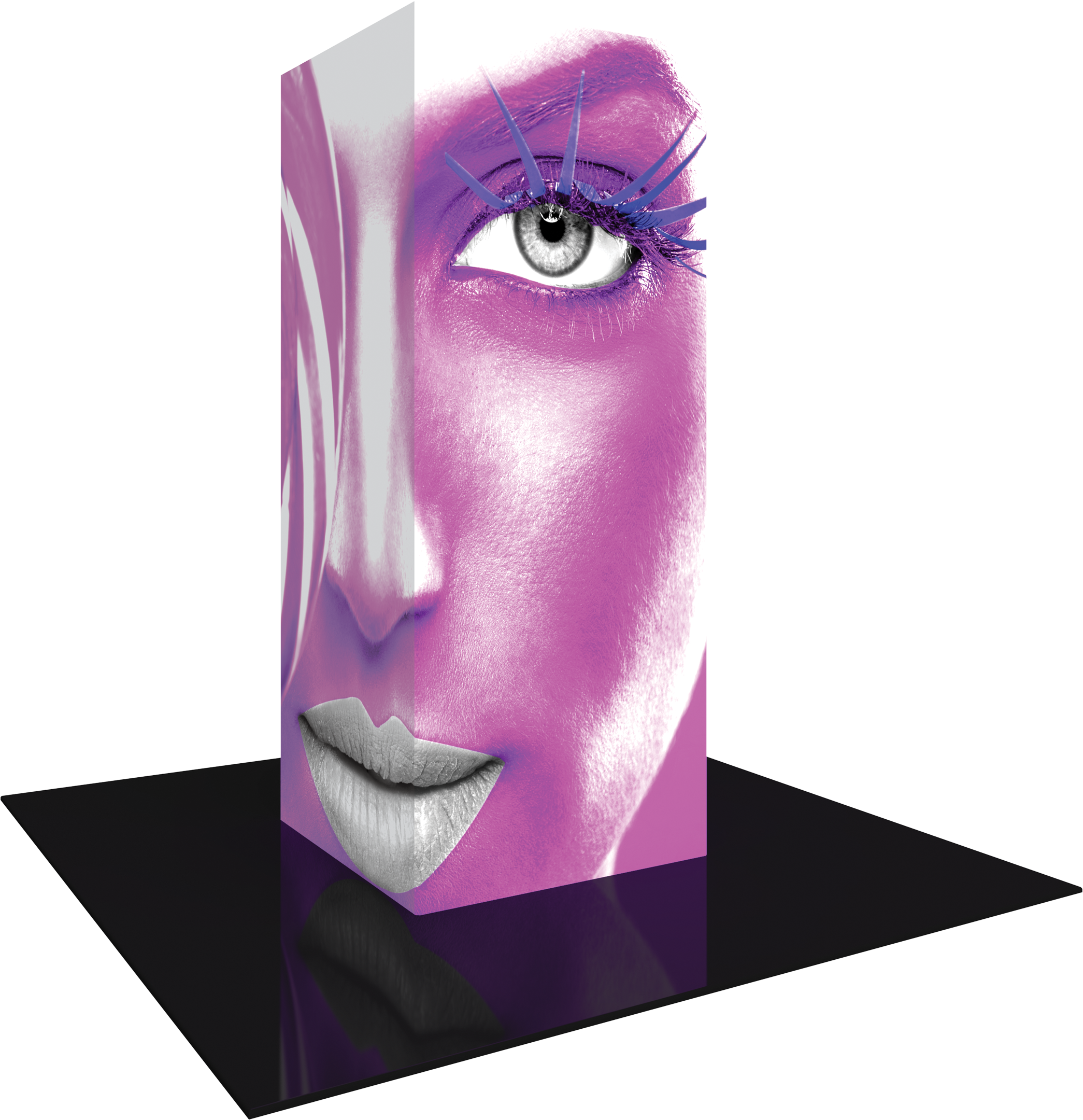 Vector Frame Modular Backlit Monitor Tower 04 (4' x 10')