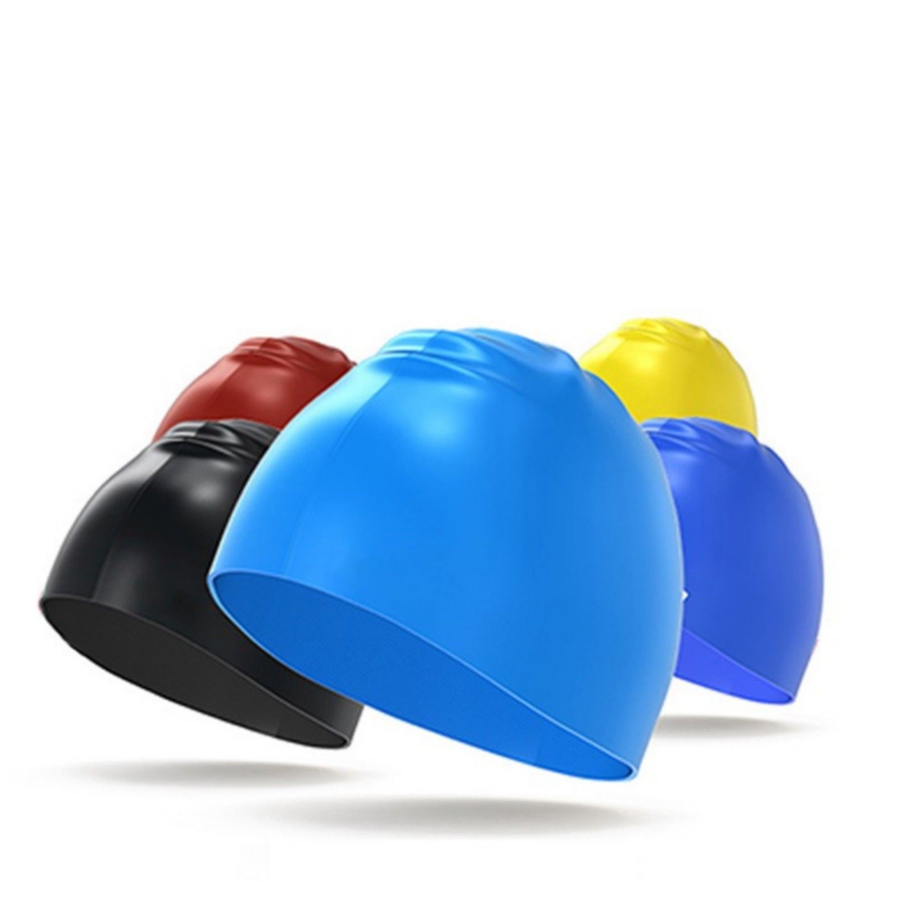 Unisex Swim Caps Flexible Silicone Bathing Hats 15