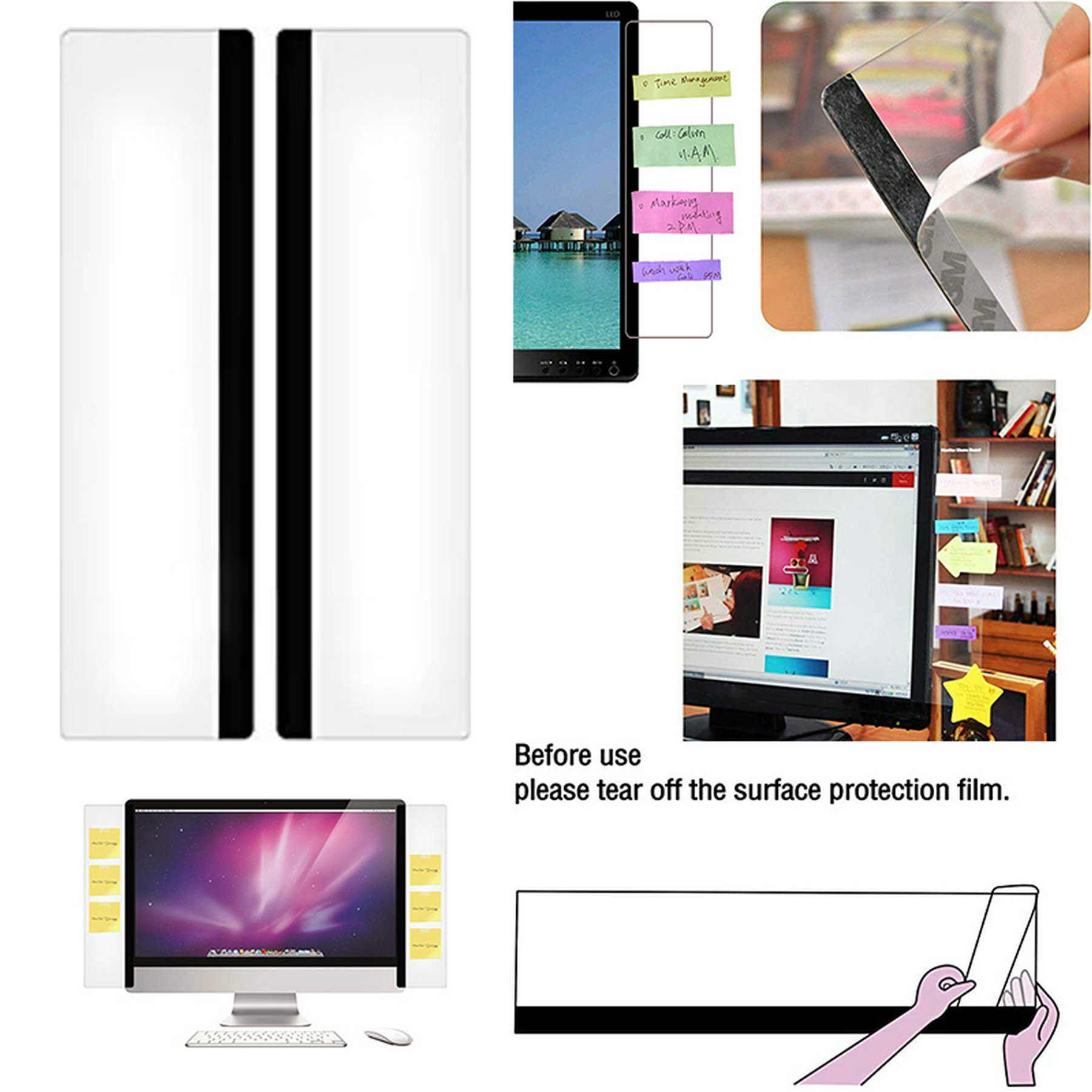 Computer Monitor Message Memo Screen Paper Holder 1