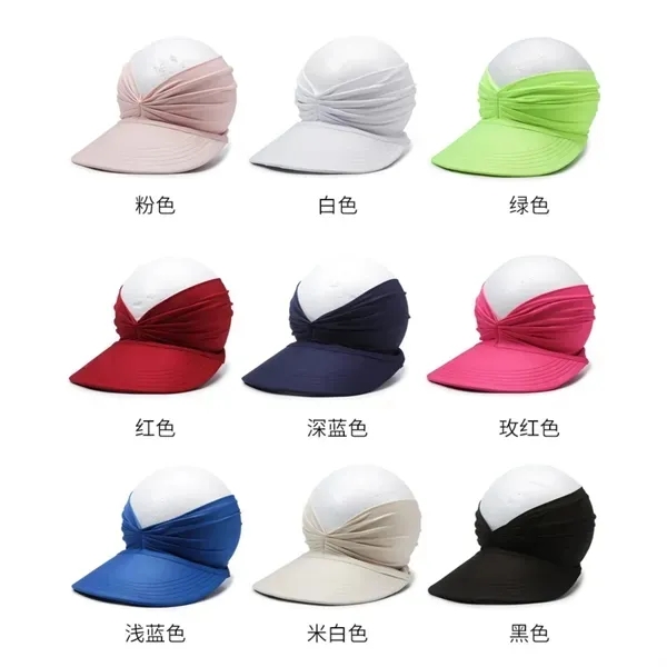 Hollow-Top Cotton Sun Hat 9
