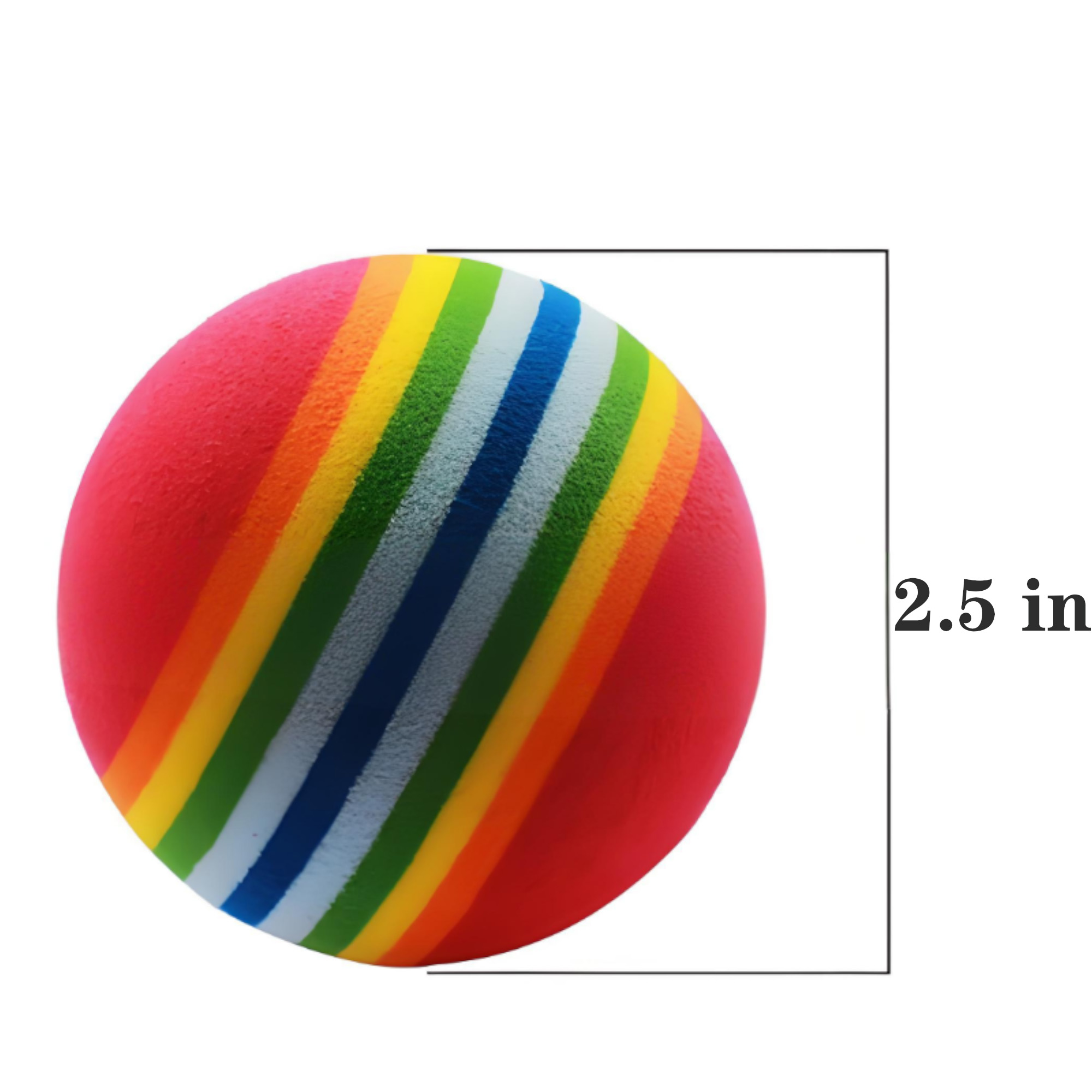 Rainbow Bouncy Plastic Pet Ball 7
