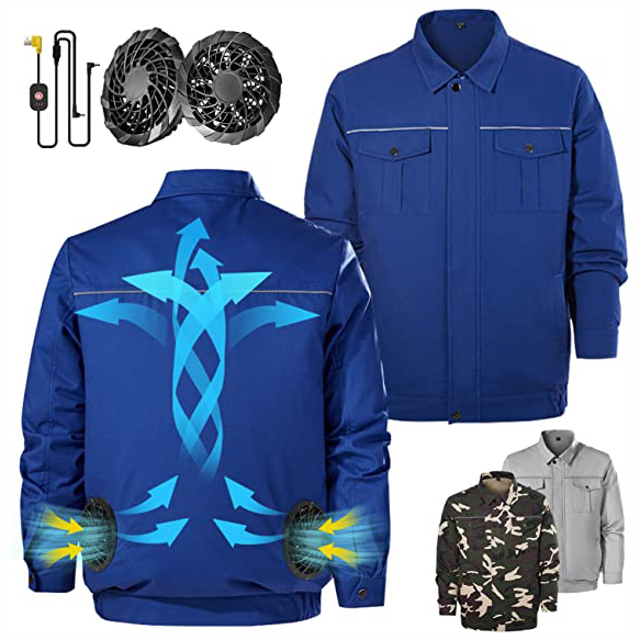 Wearable Cooling Fan Jacket For Working Man Outside 3