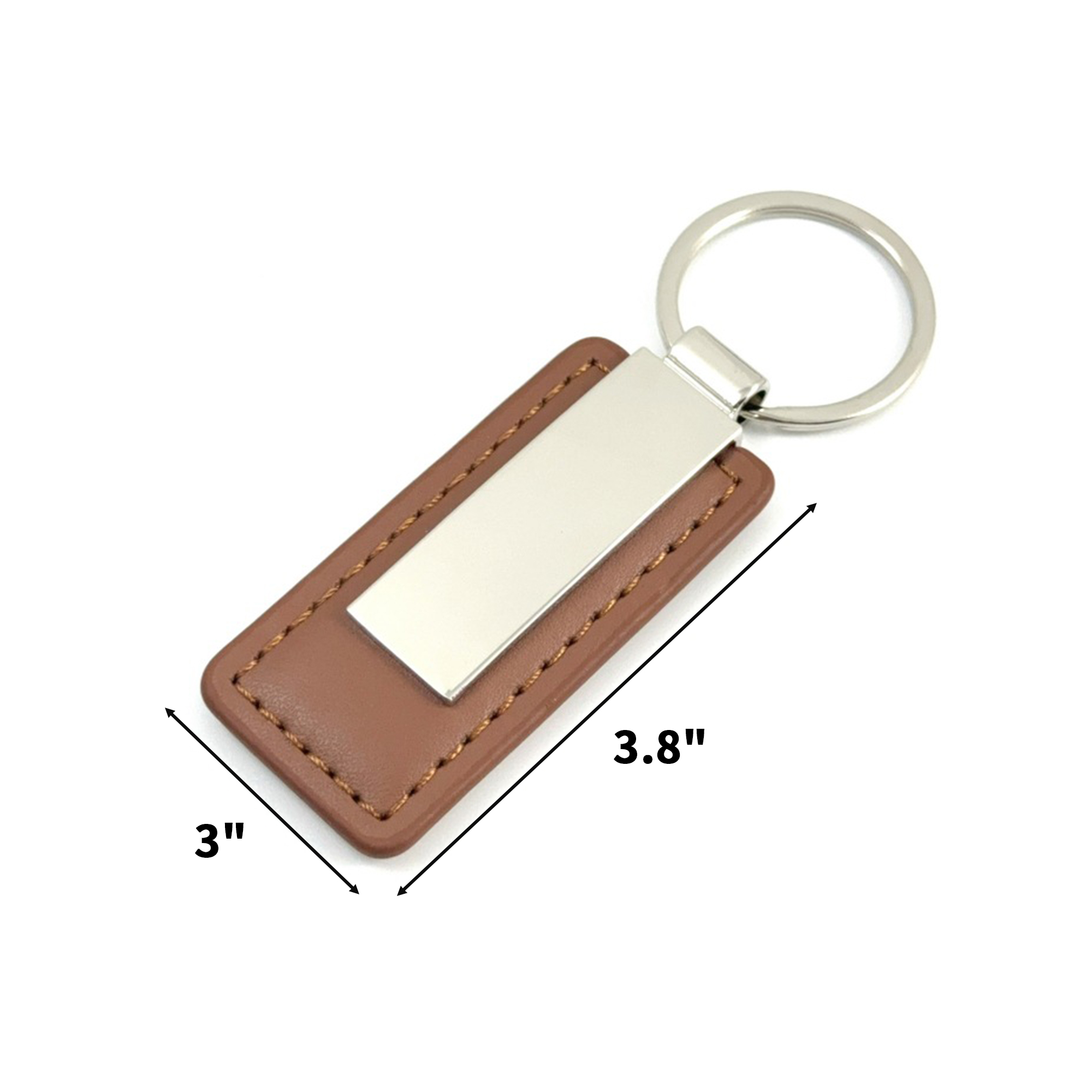Leatherette Keychain Metallic Finish Design 2