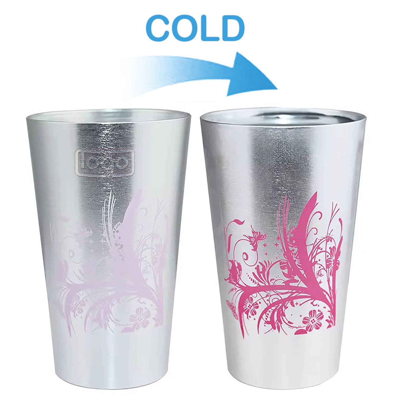 16oz Aluminum Cold Sensitive Color-Changing Beverage Cup 4