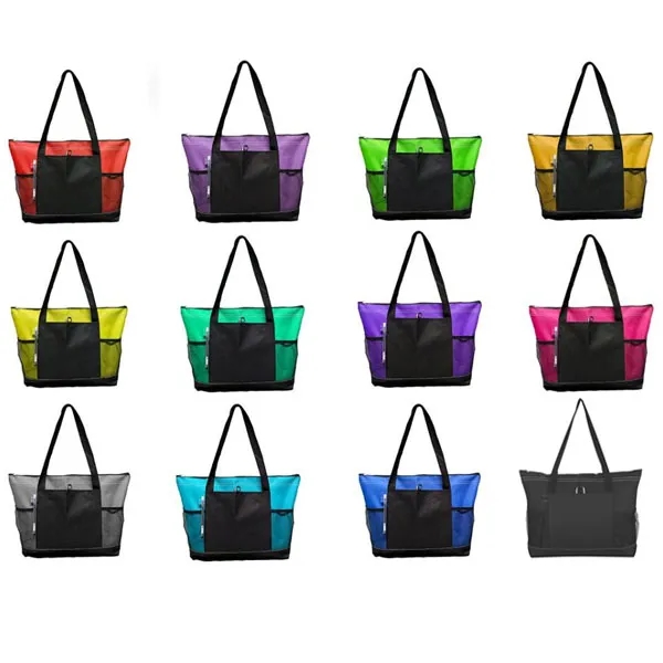 Customized 600D Polyester Zippered Tote Bag 11