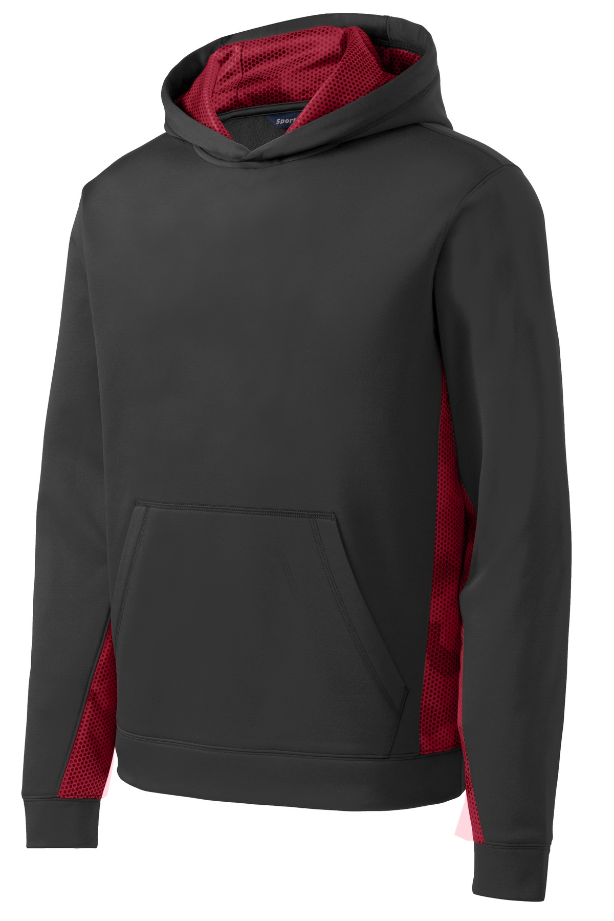 Sport-Tek Youth Sport-Wick CamoHex Fleece Colorblock Hooded Pullover. YST239 16