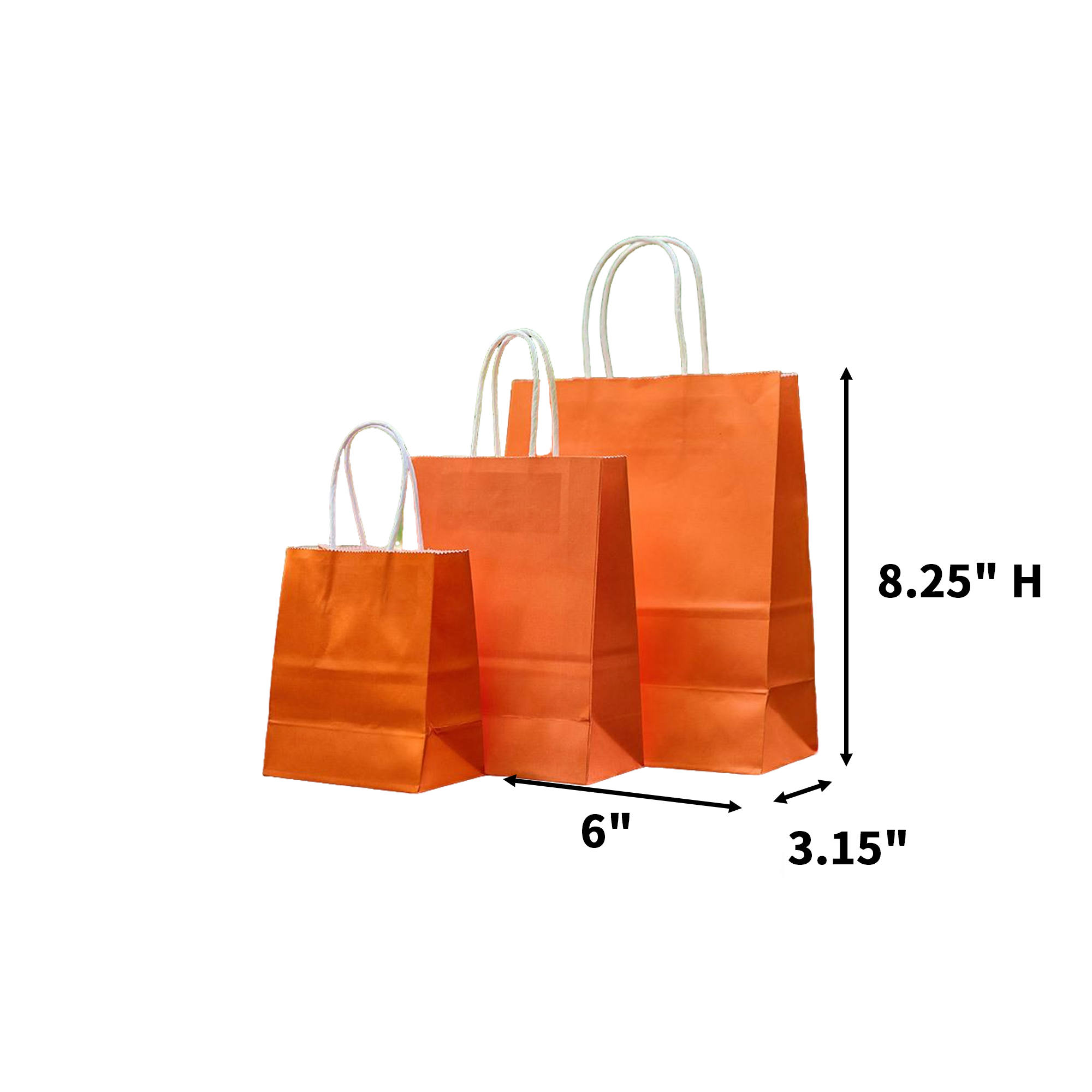 Ink Absorbent Paper Shopping Bag With Twisted Handle 6 x 3.15 x 8.25" 13