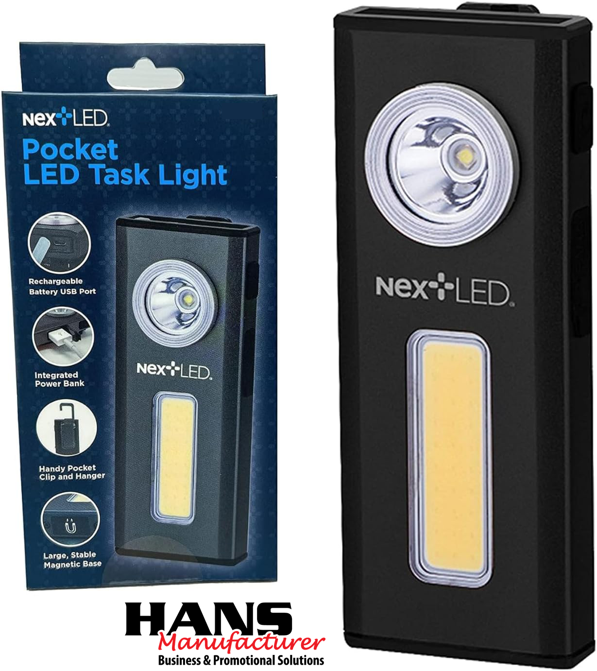 NextLED 500 Lumen Pocket Size Cordless Task Light with Power Bank & Magnetic Base 2