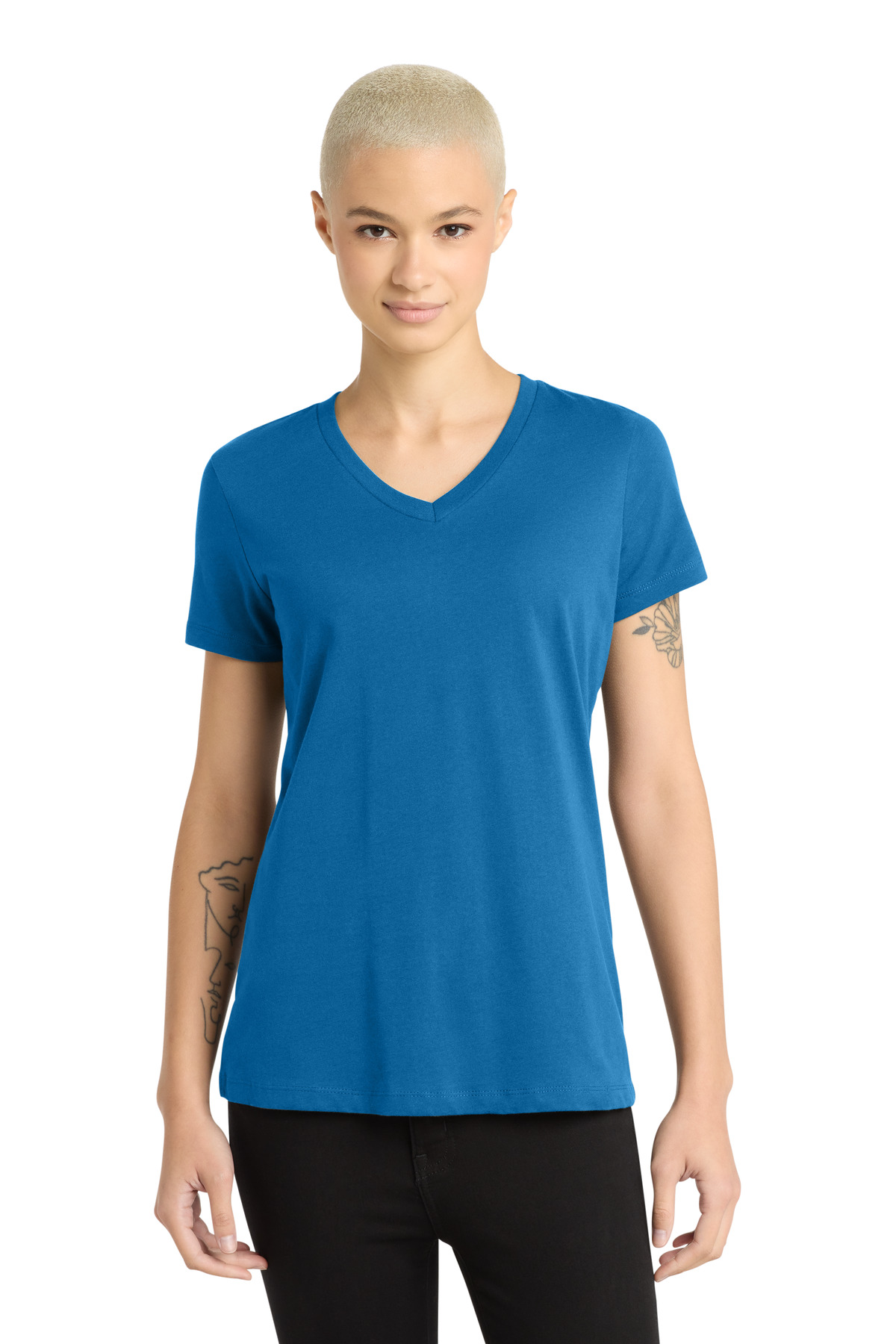 District - Women's Perfect Weight V-Neck Tee. DM1170L 84