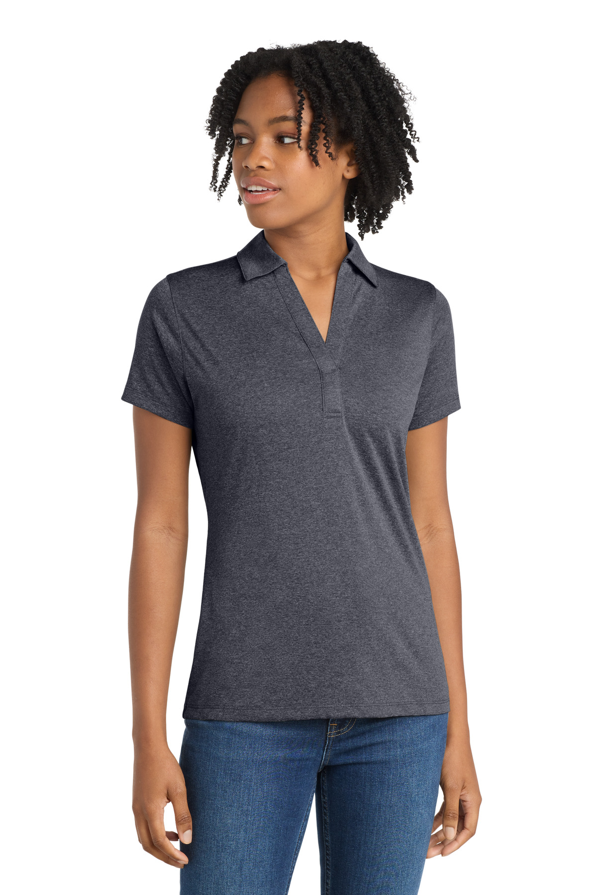 Sport-Tek Women's Heather Contender Polo. LST660 8