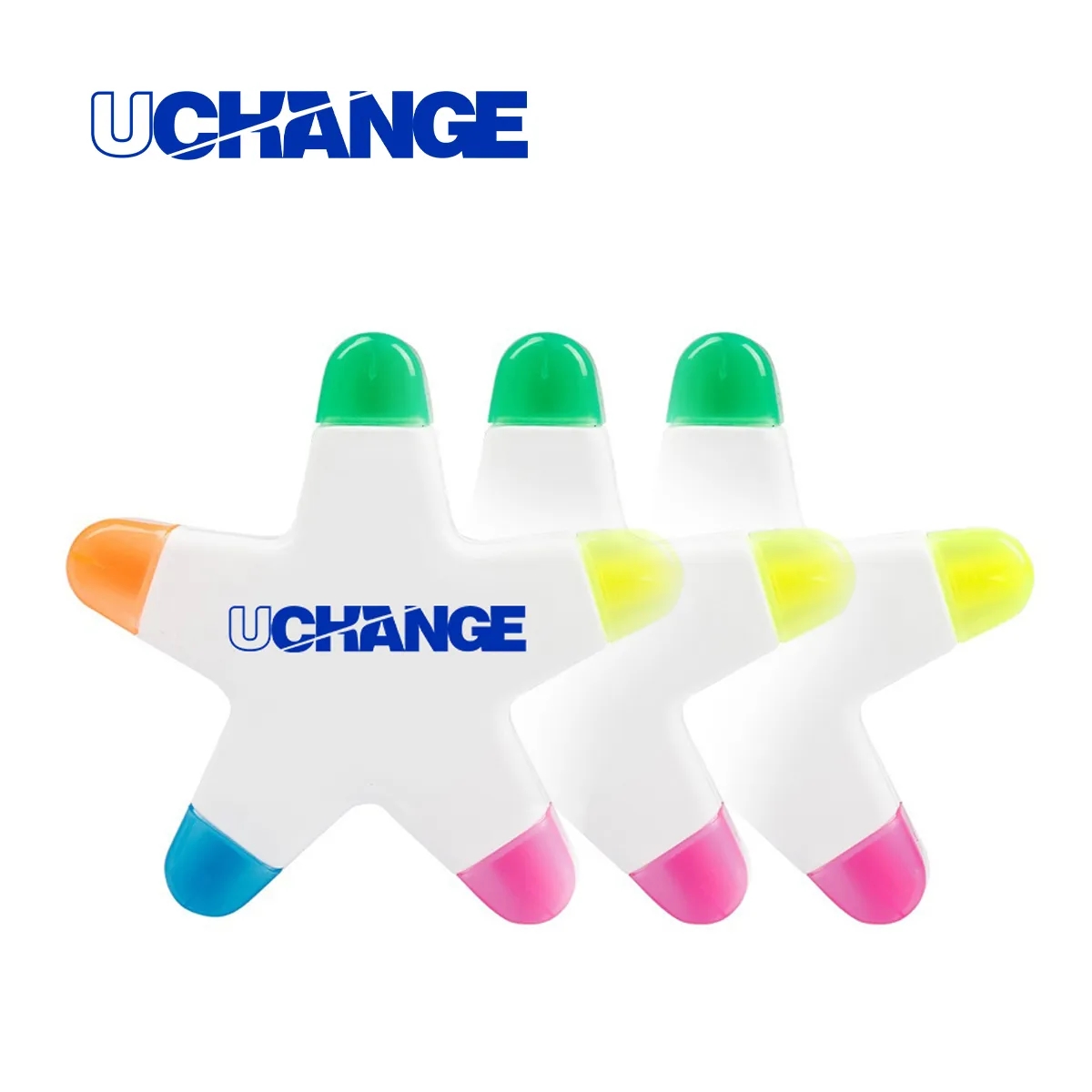 Five Color Hub Highlighter Set With Neon Tips 2