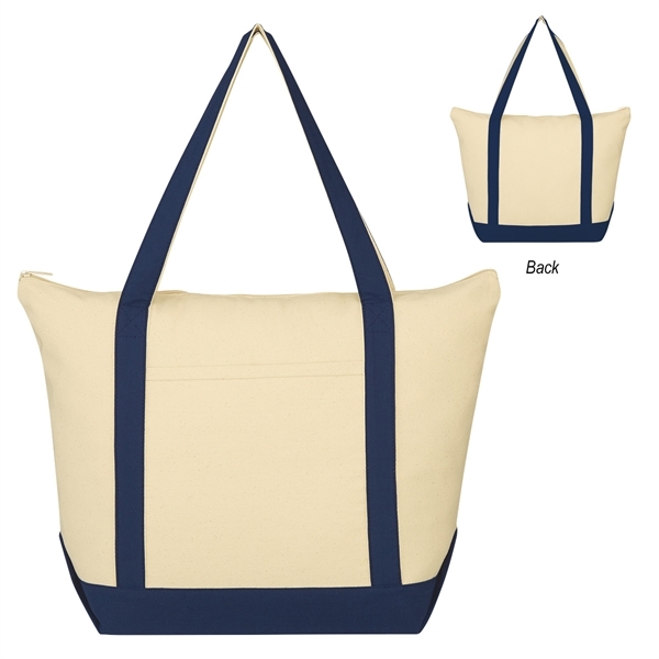 Canvas Durable Tote With Reinforced Base 2