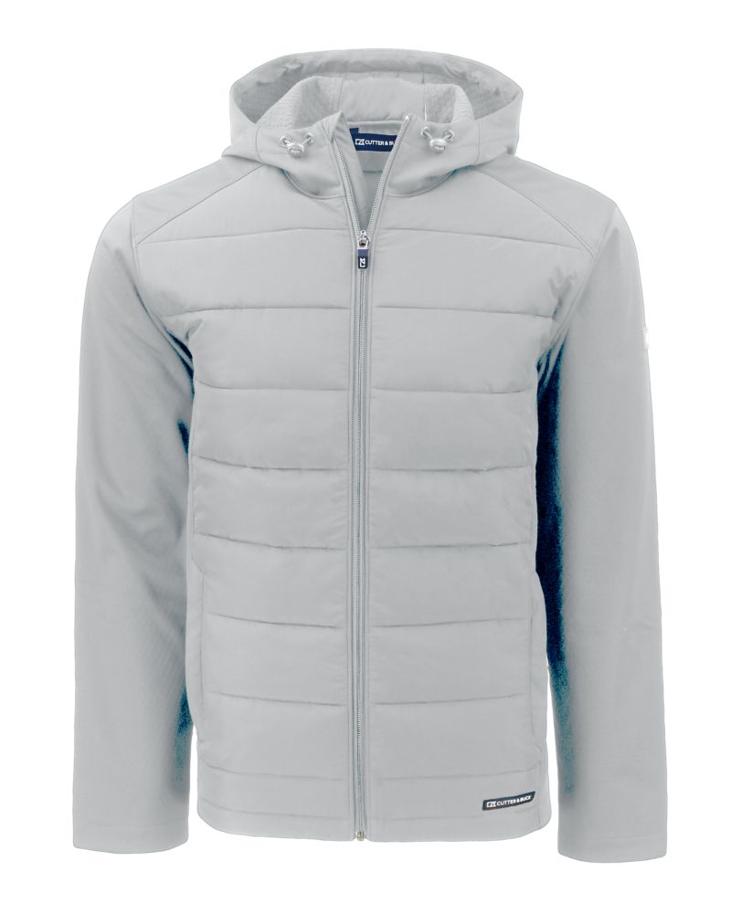 Cutter & Buck Evoke Recycled Honeycomb Fleece Mens Hybrid Full Zip Jacket 35