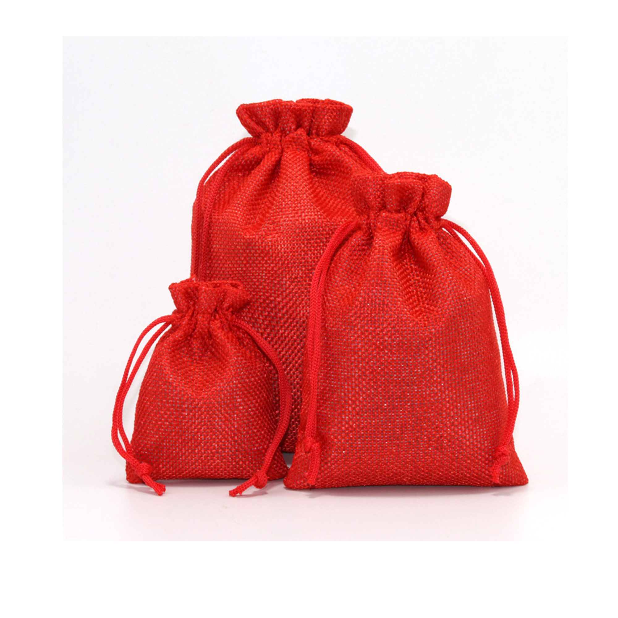 Nylon Linen Drawstring Jewelry Pouch 7