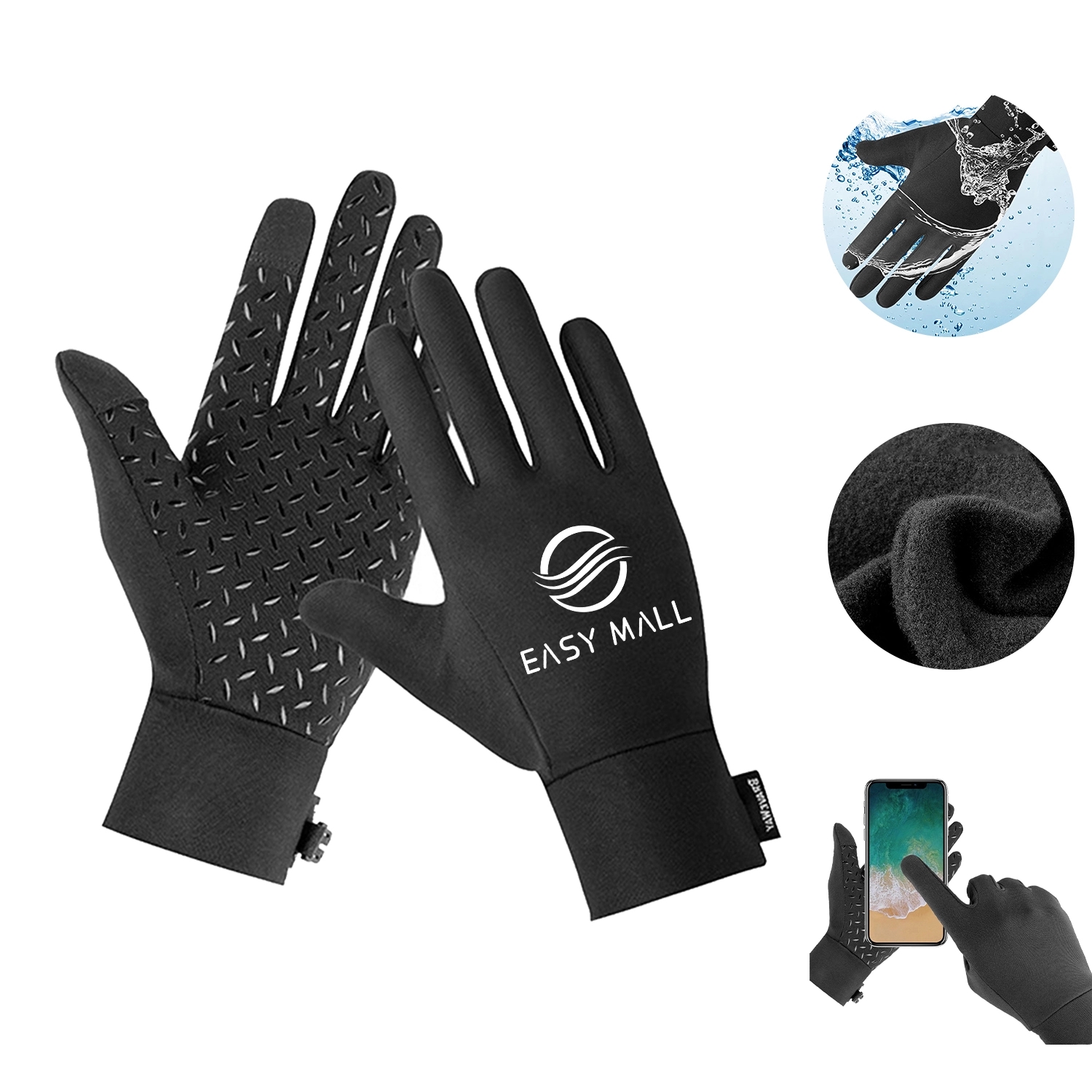 Warm Touch Screen Non-Slip Silicone Gloves 2