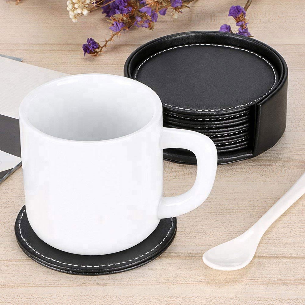 Round Leather Coaster 5