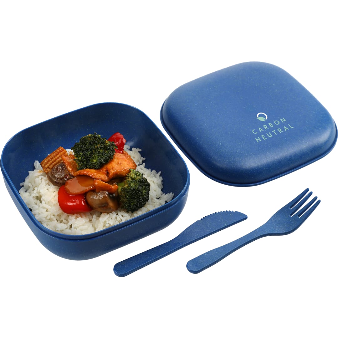 Wheat Straw Food Storage with Utensils 6