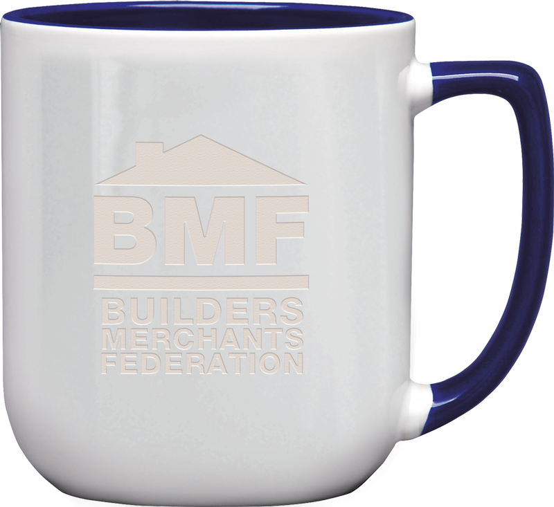 17 oz. Duo-Tone Noble Mug - Deep Etched 1