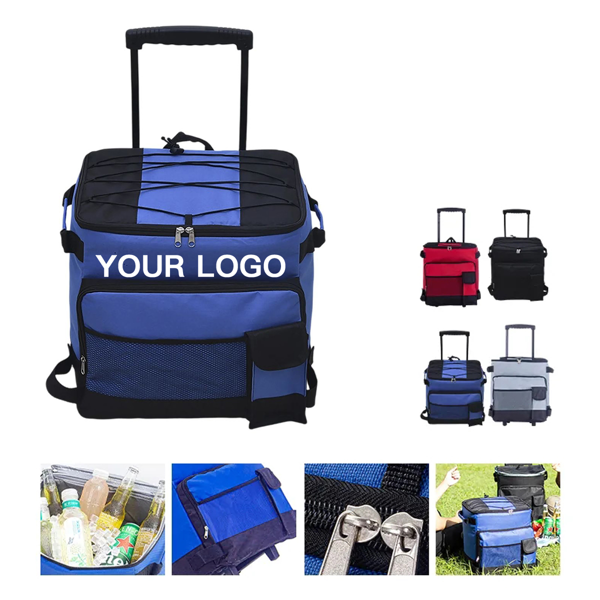 Oxford Picnic Bag with PEVA Lining 2