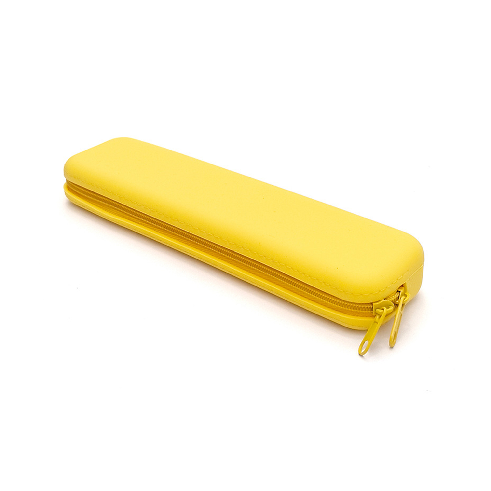 Silicone Pencil Case With Zipper Slim Storage 7.9" Length 7