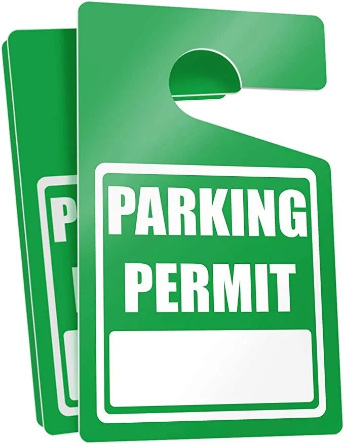 Parking Permit Hang Tags 6
