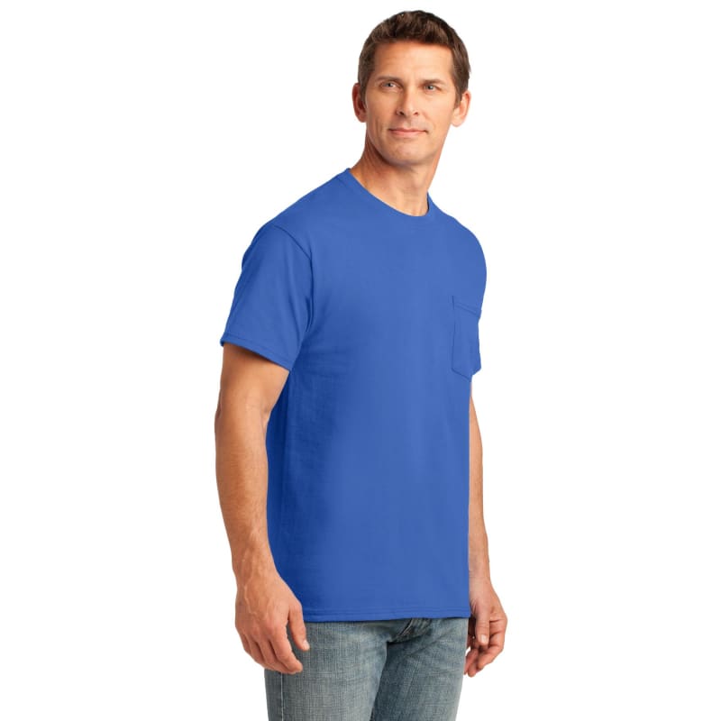 Port & Company Core Cotton Pocket Tee. 22