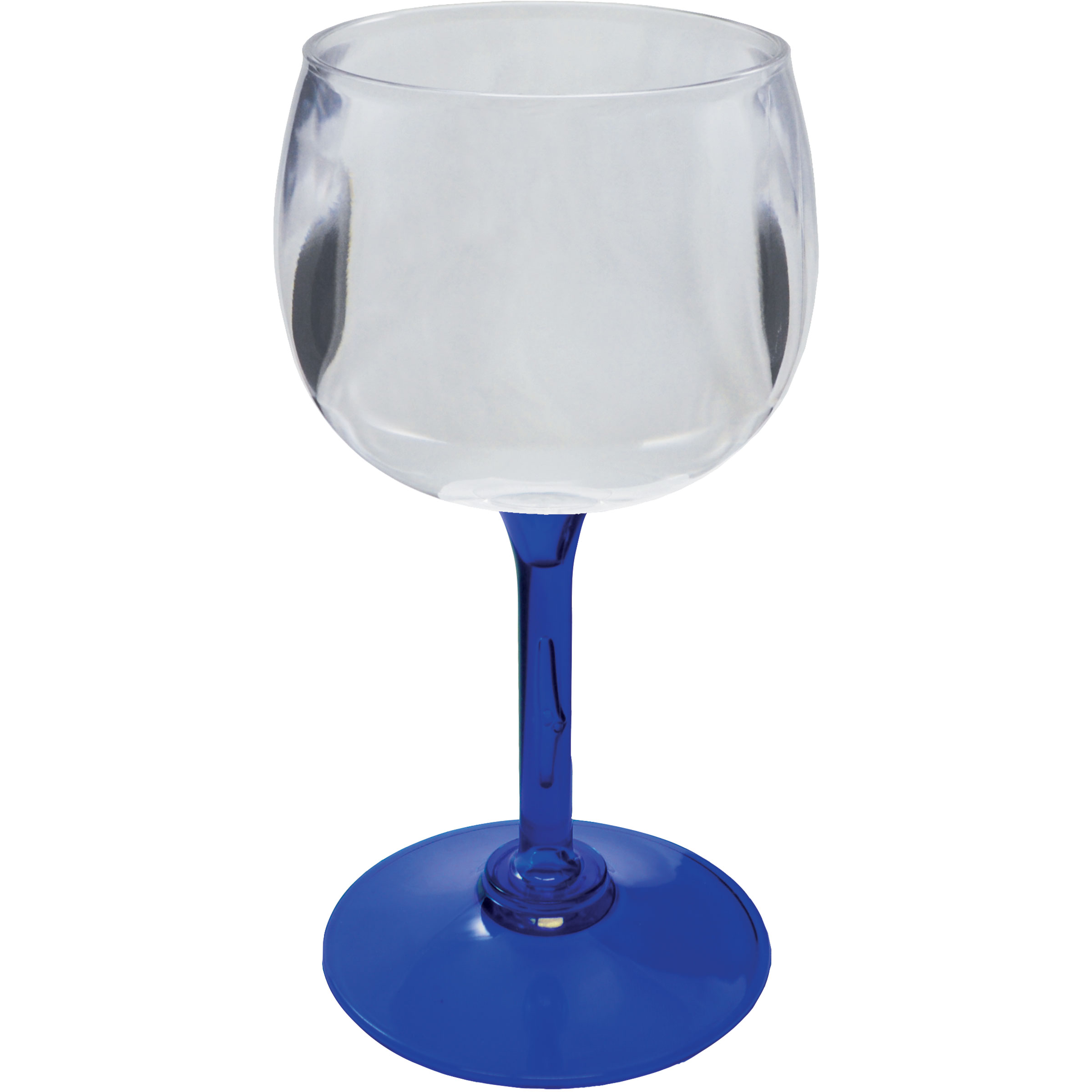 12oz Standard Stem Plastic Wine Goblet with Your Choice of Stem Color