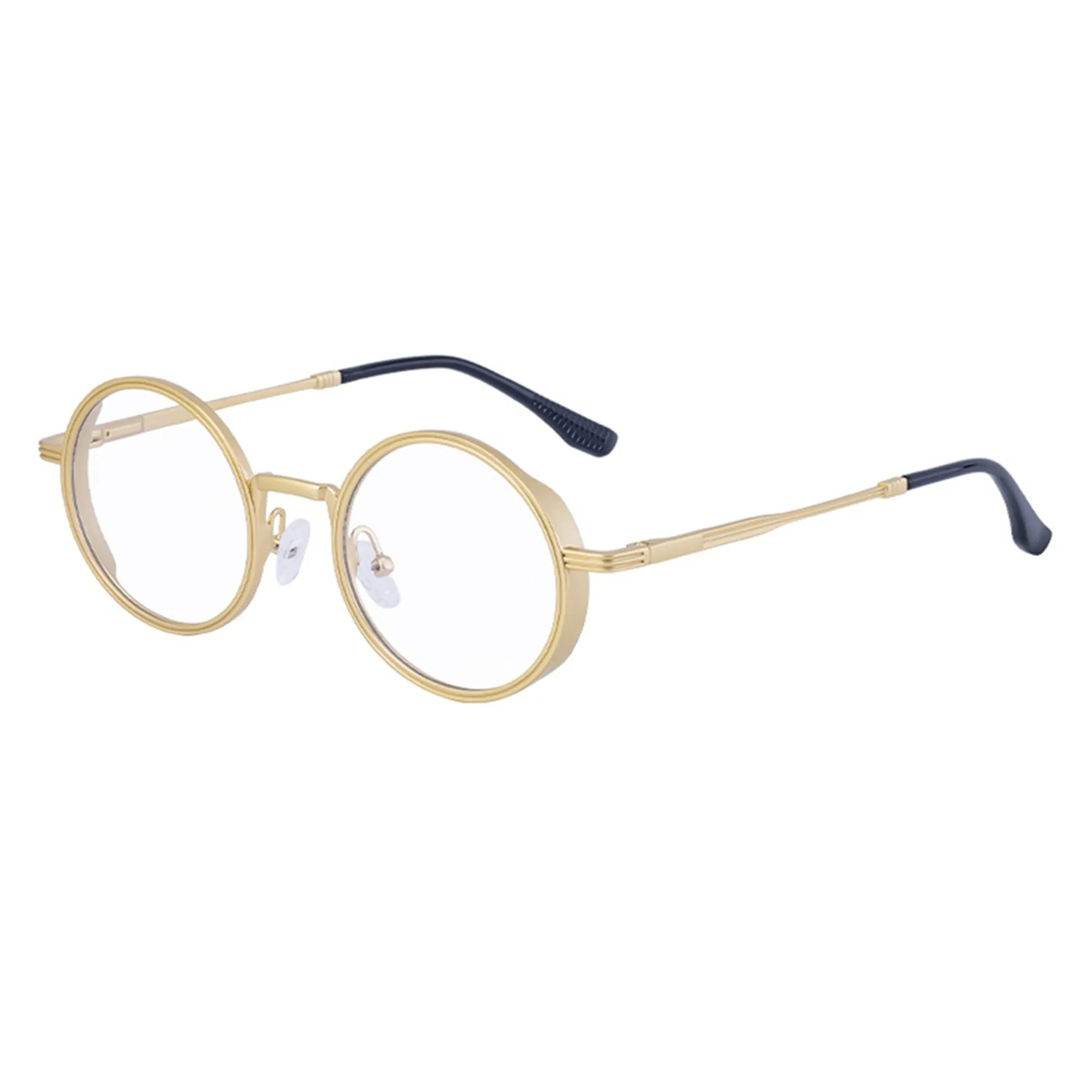 Vintage Punk Style Round Metal Frame UV400 Shades Sunglasses 10