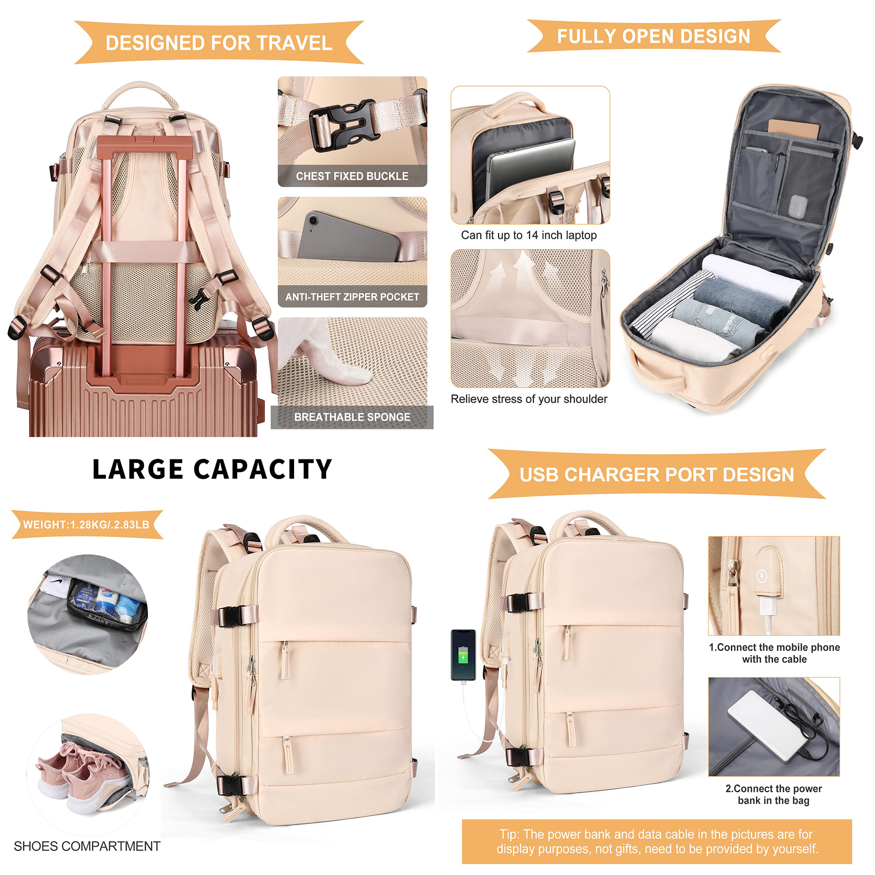 Large Casual Travel Backpack 3