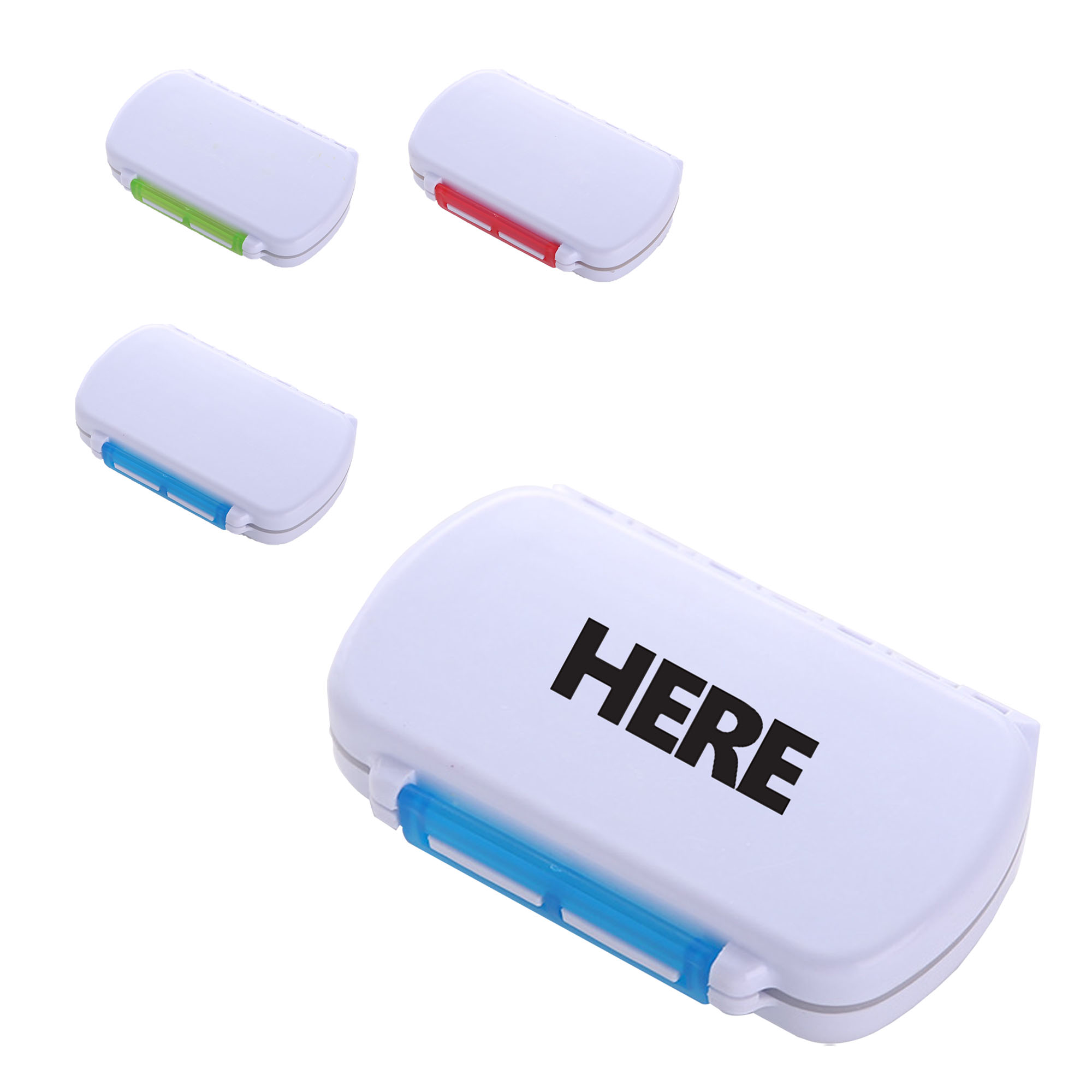 Rectangular 6-Grid Airtight Pill Organizer 1